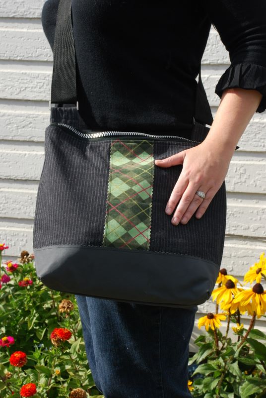 Messenger bag on shoulder